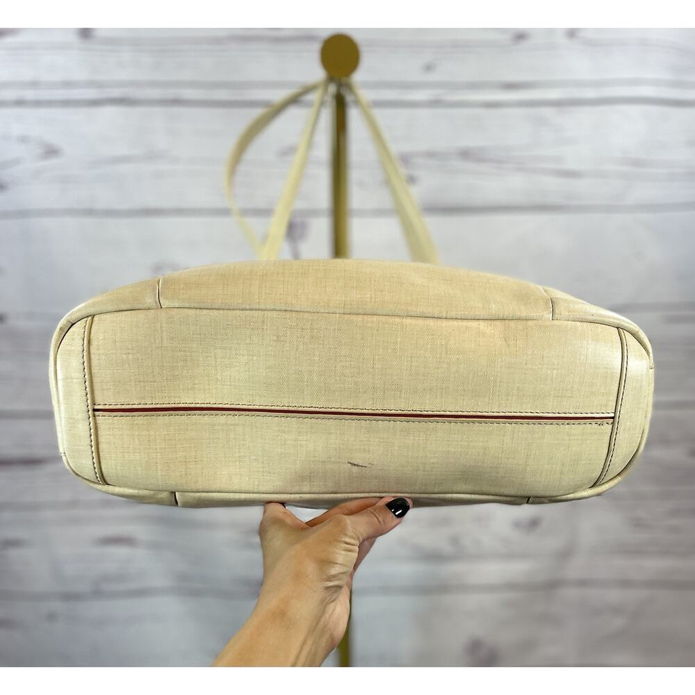 Hammitt Addie Large Tote Bag Semolina Cream Leather Zip Top Laptop Shoulder Bag - Picture 5 of 14